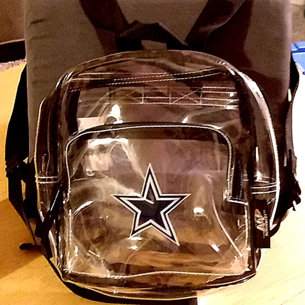 DALLAS COWBOYS NFL CLEAR  SMALL BACKPACK STYLE BAG